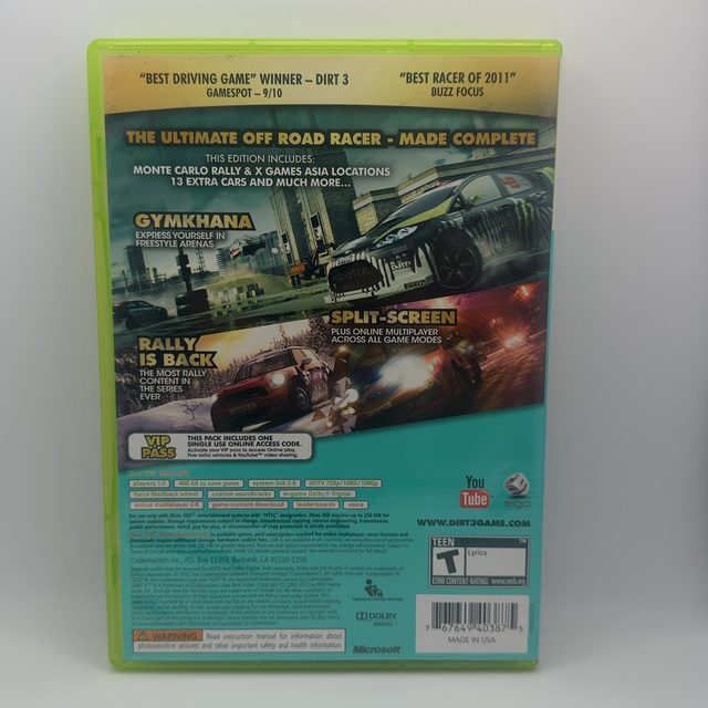 Xbox 360 - Dirt 3: Complete Edition (photo 2)