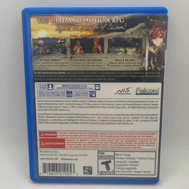 PSVita - Ys VIII: Lacrimosa of Dana (photo 2)